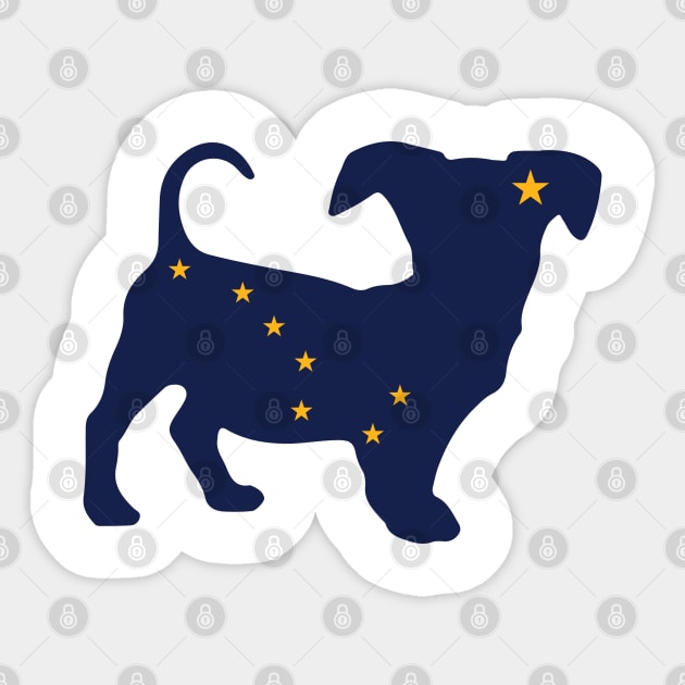 Chiweenie Dog Lover Alaska Flag Sticker by ryanjaycruz